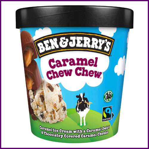 Ben & Jerry's Caramel Chew Chew Ice Cream 465ml tub